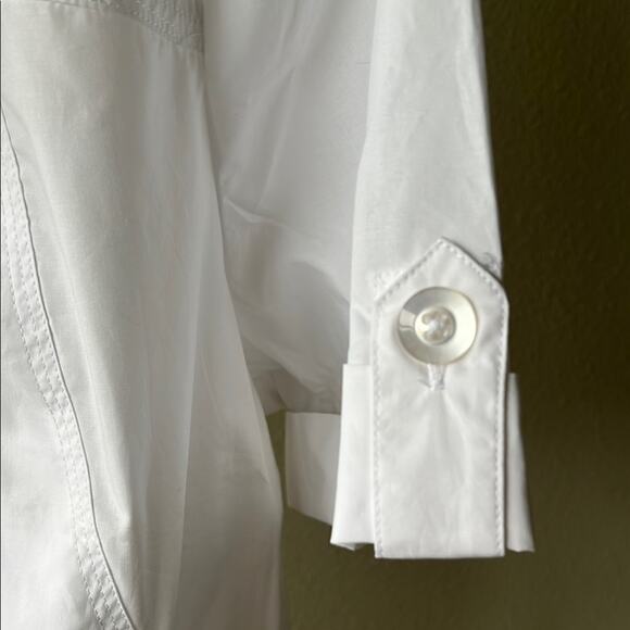 NWT Chicos Diamond Doll Delaney Optic White Zip-Up Jacket - Picture 5 of 8